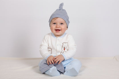 Бебешки гащеризон с шапка – „Blue Bear"