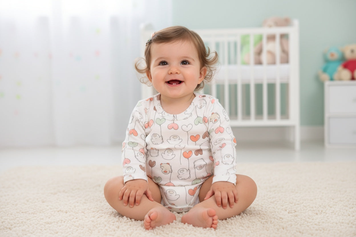 Комплект бебешки бодита с дълъг ръкав „Love Balloons“ – 2 броя