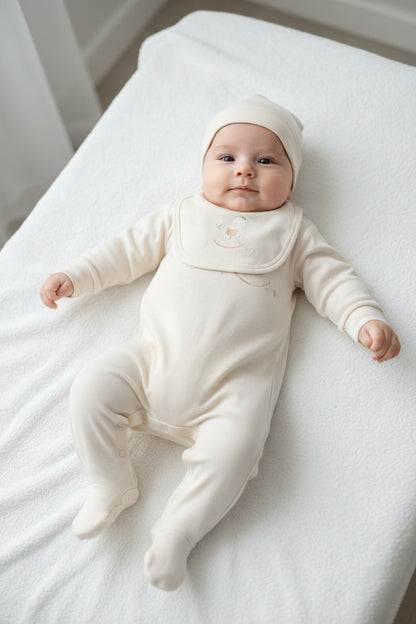 Бебешки комплект за изписване „Sweet Moon“ – 10 части, екрю