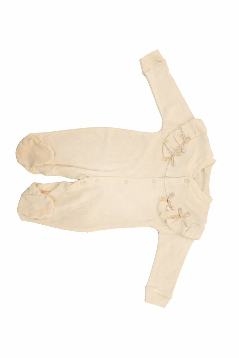 Бебешки гащеризон “Ivory Grace” – екрю с фини къдрички