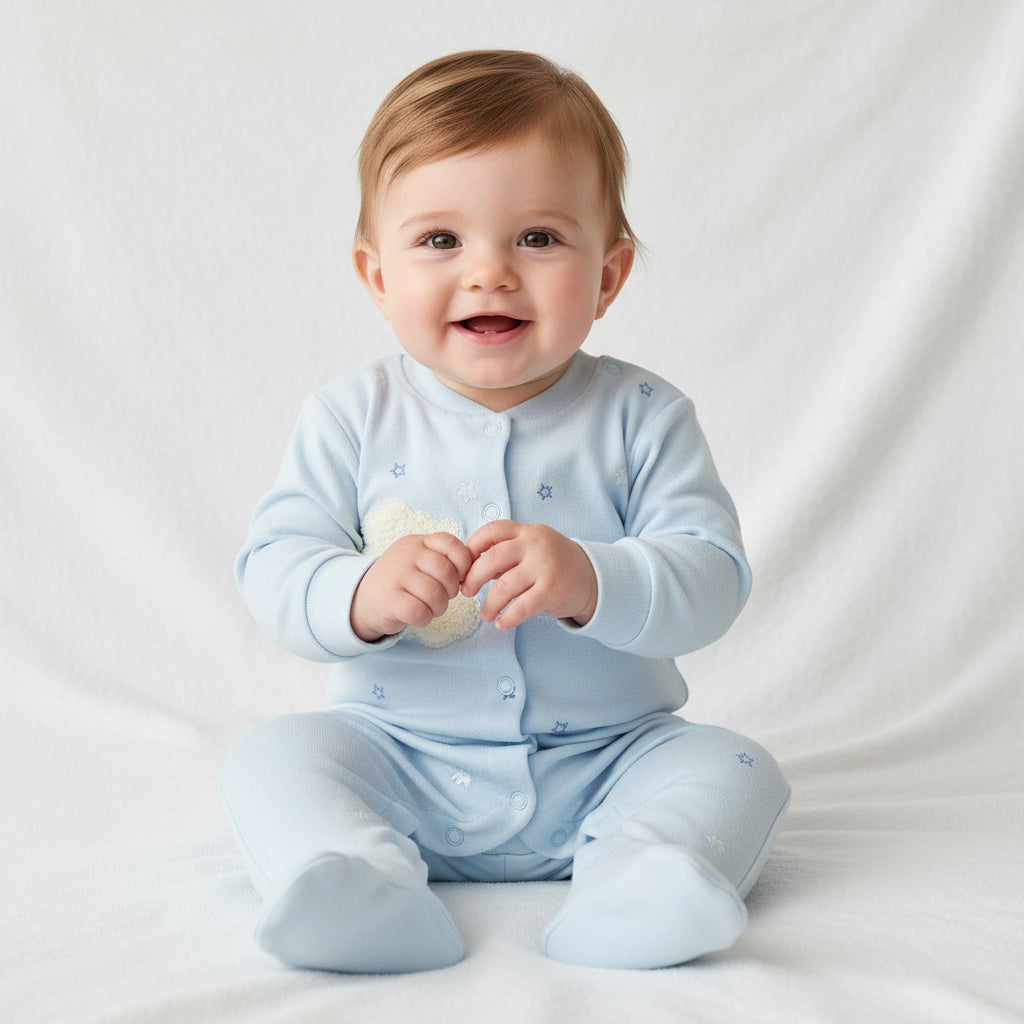 Бебешки гащеризон “Blue Dream” – светлосин с облаче