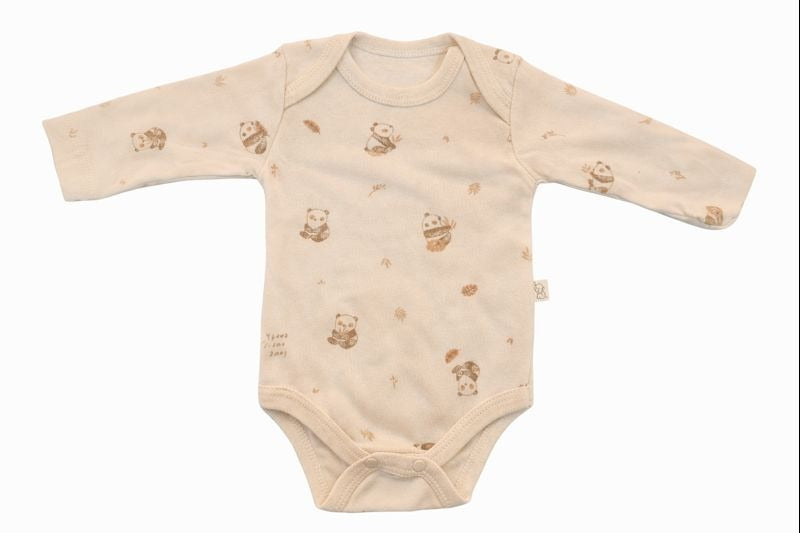 Бебешко боди с дълъг ръкав “Tiny Bear” – екрю