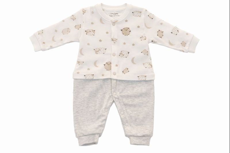Бебешки комплект “Sweet Dreams Sheep” – 2 части, екрю и сиво