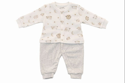 Бебешки комплект “Sweet Dreams Sheep” – 2 части, екрю и сиво