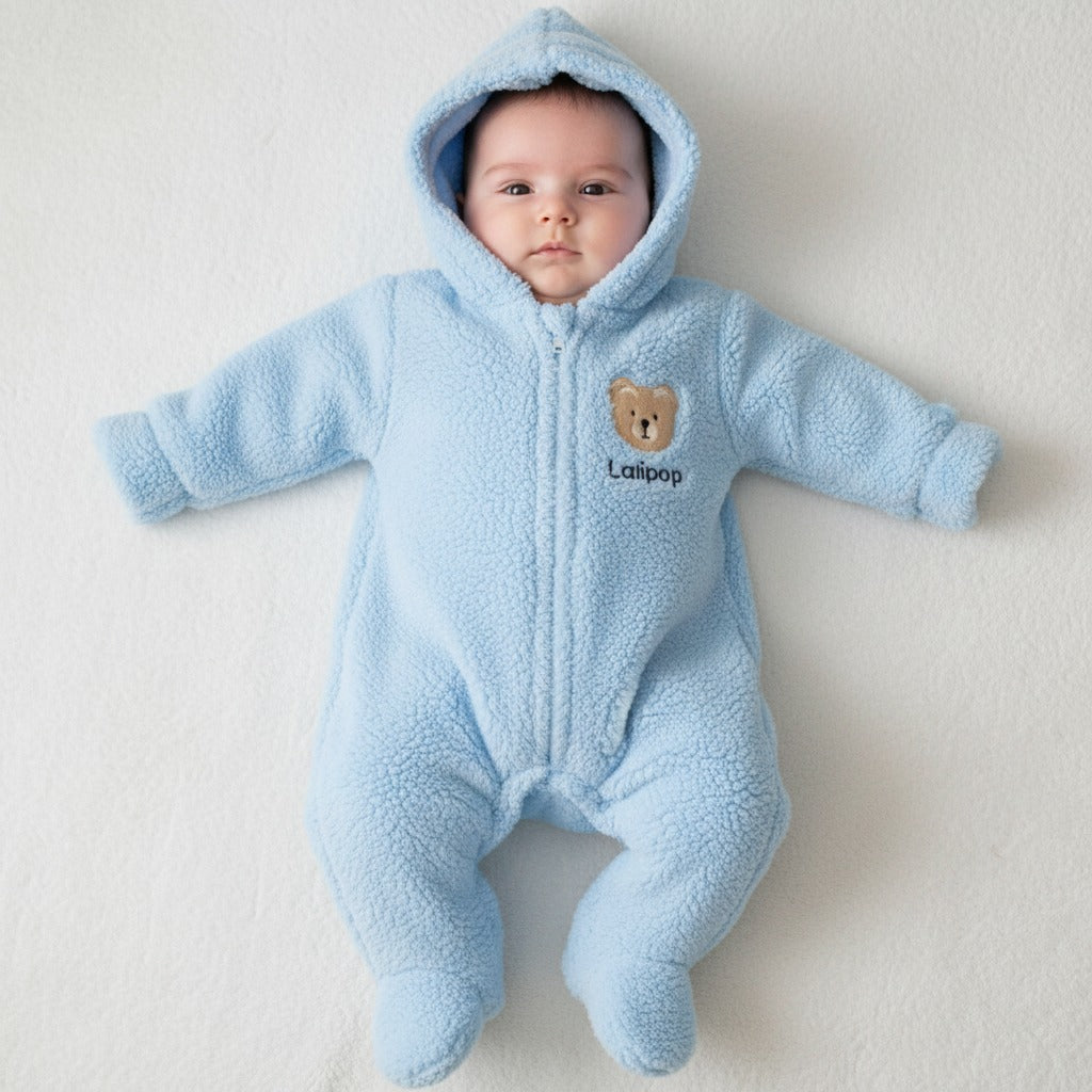 Зимен Гащеризон „Blue Teddy“ с качулка