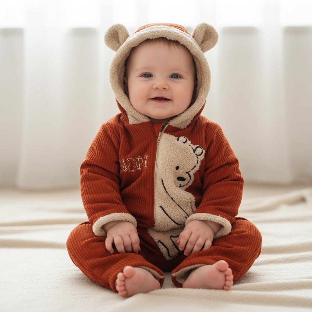 Зимен Гащеризон „Happy Teddy“ с качулка