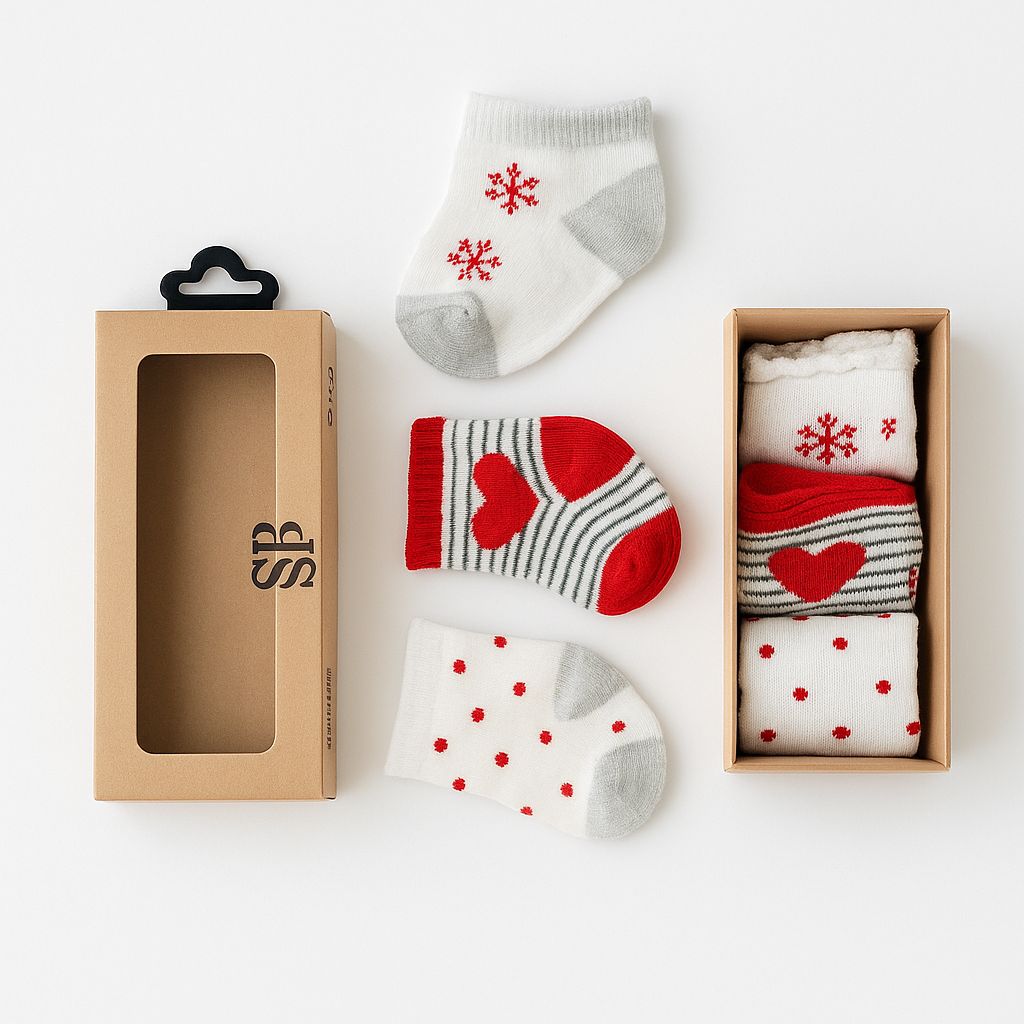 Комплект бебешки чорапки Коледна Приказка – 6 чифта