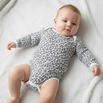 Бебешко боди с дълъг ръкав – Леопардов принт