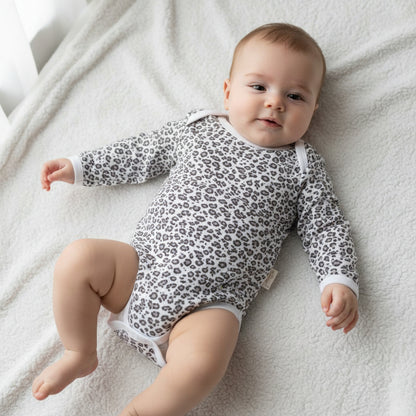 Бебешко боди с дълъг ръкав – Леопардов принт