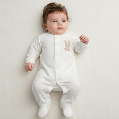 Бебешки гащеризон “Little Bunny Dot” – екрю