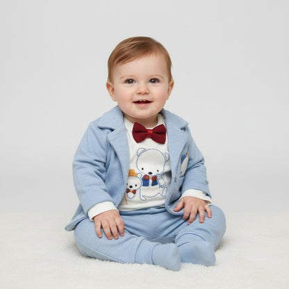 Бебешки комплект “Soft Elegance” – 3 части, екрю и пудра