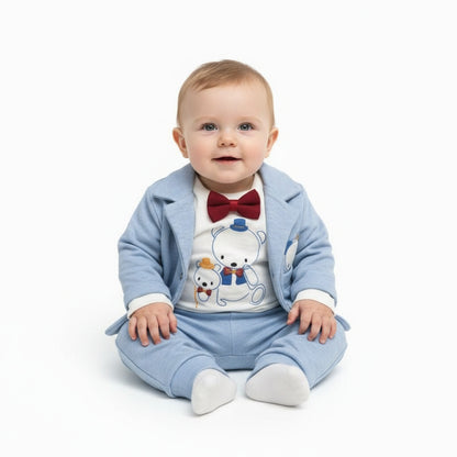 Бебешки комплект “Soft Elegance” – 3 части, екрю и пудра